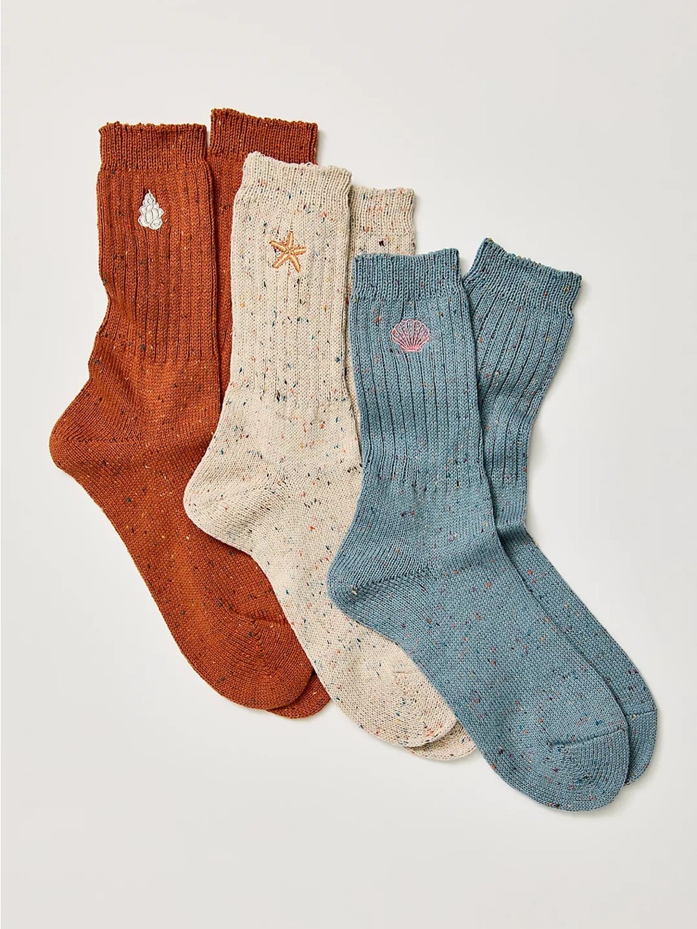 NWT FREE PEOPLE Halcyon Heritage Sock Pack | Ocean Park MSRP $30 CURRENT